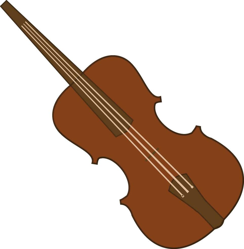 Illustration of brown violin. vector