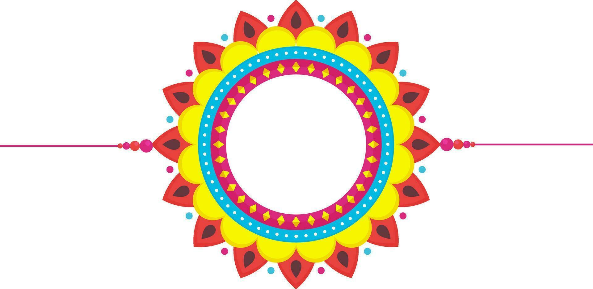 Illustration of colorful decorated Rakhi vector