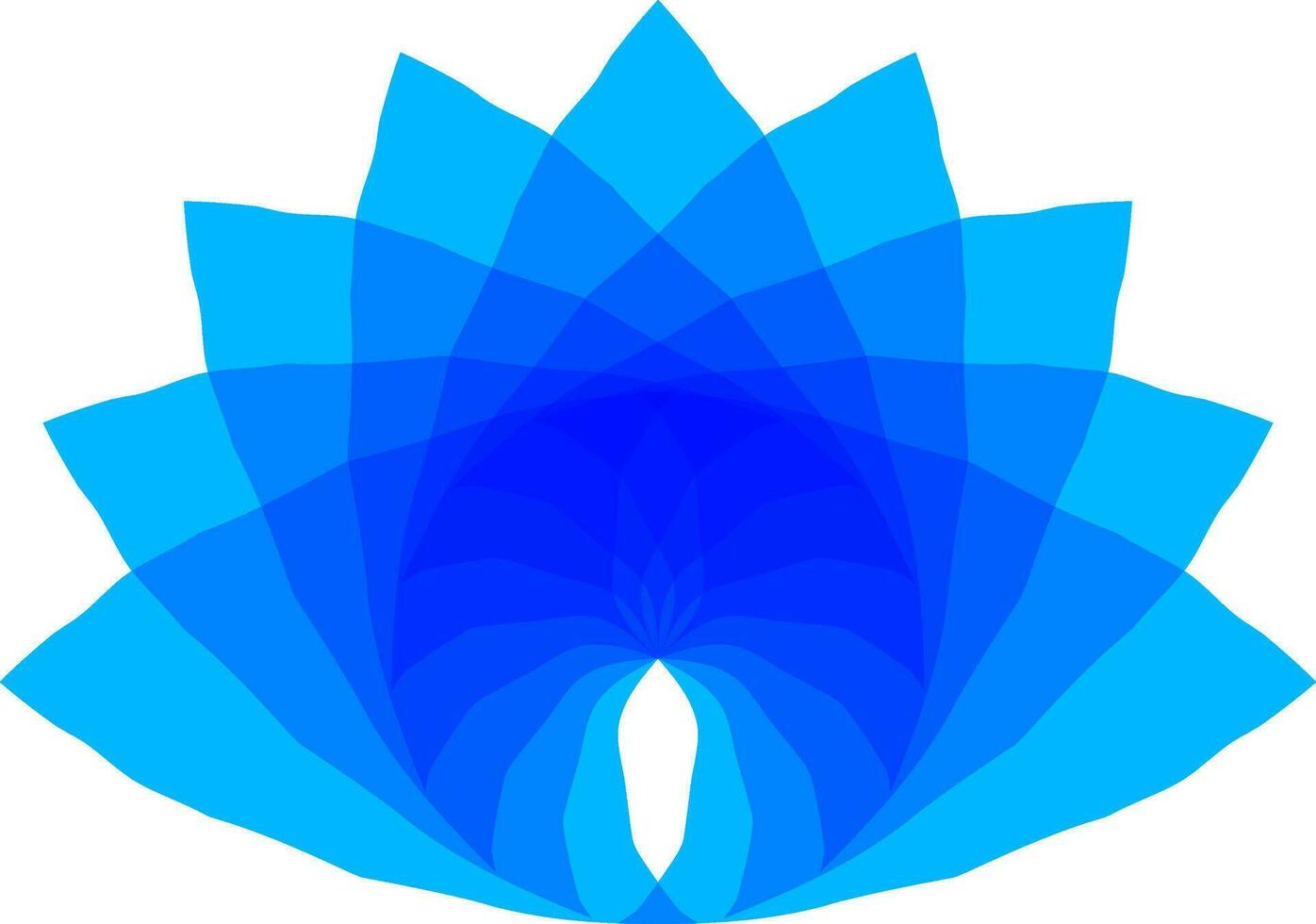 Artistic business symbol in blue color. vector