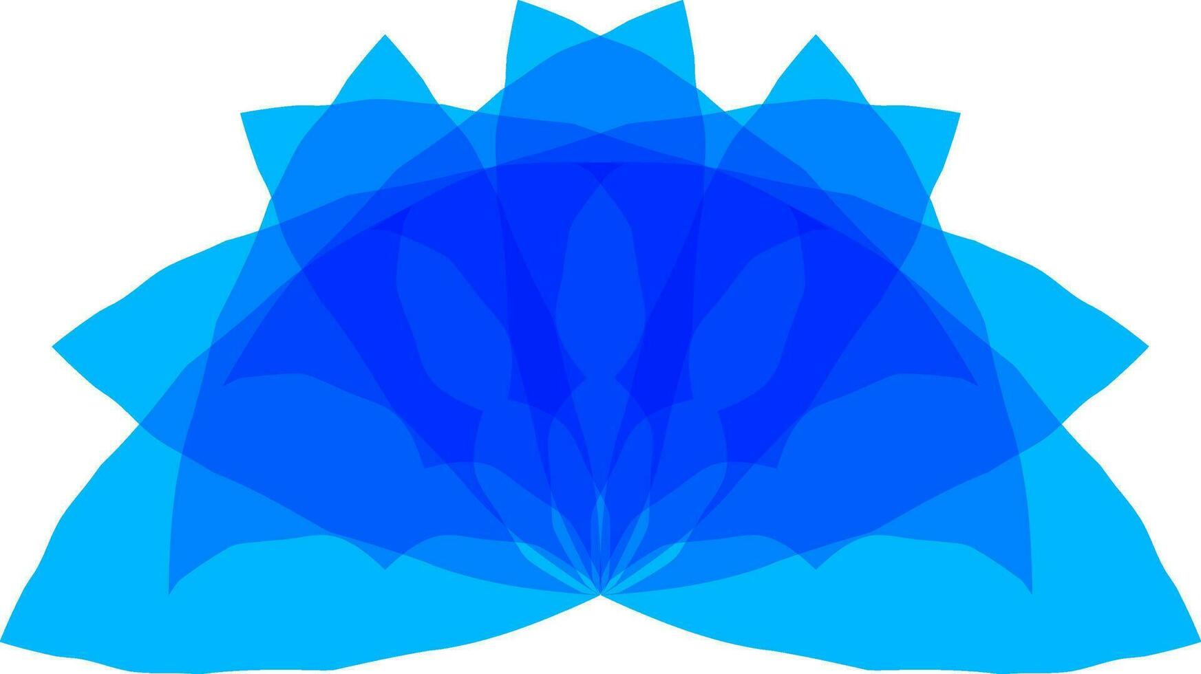 Artistic business symbol in blue color. vector