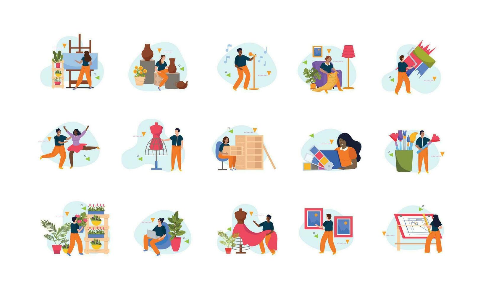 Creative People Flat Icons vector