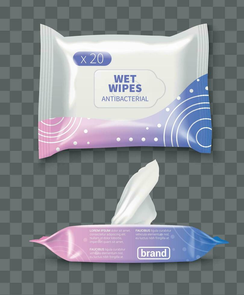 Tissue Packaging Mockup vector