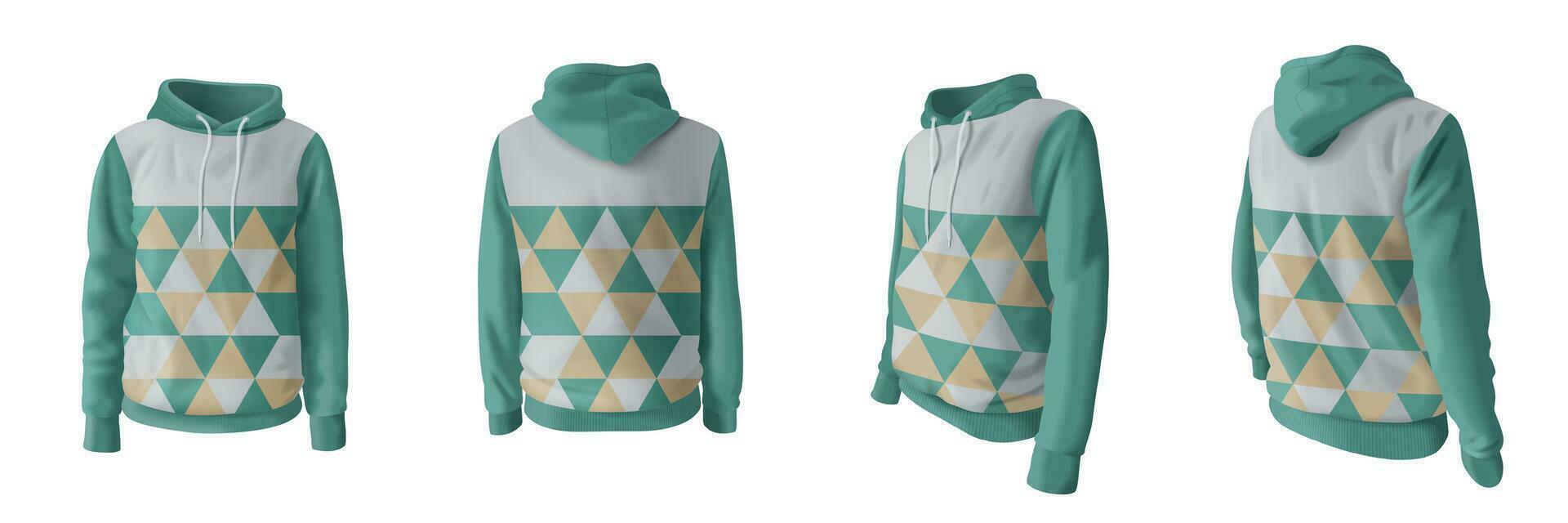 Hoodie Realistic Set vector