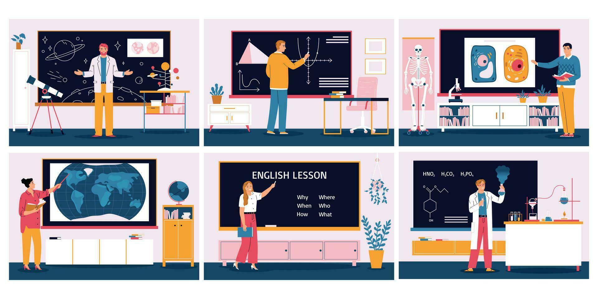 School Teachers Set vector