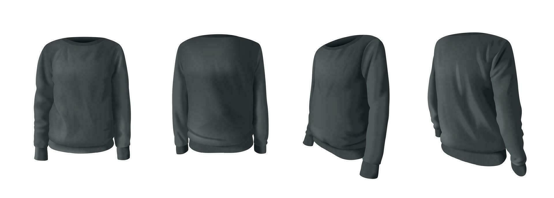 Sweatshirt Realistic Set vector