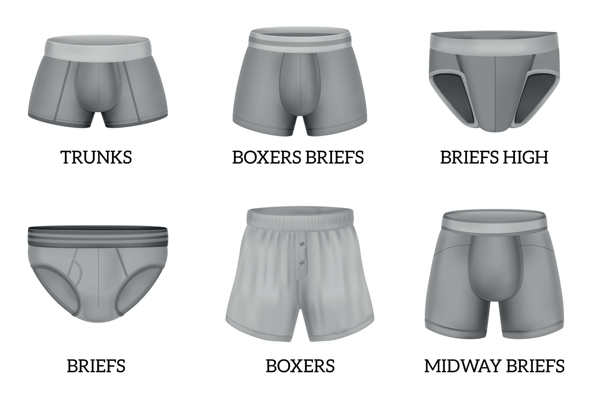 Realistic Mens Underpants 24853356 Vector Art at Vecteezy