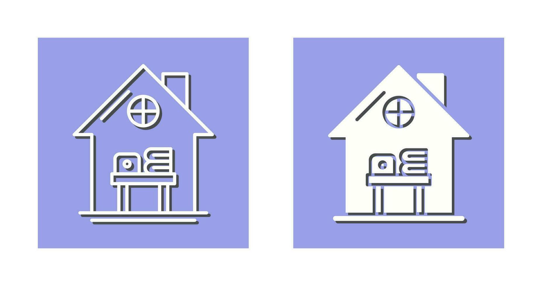 Home Work Place Vector Icon