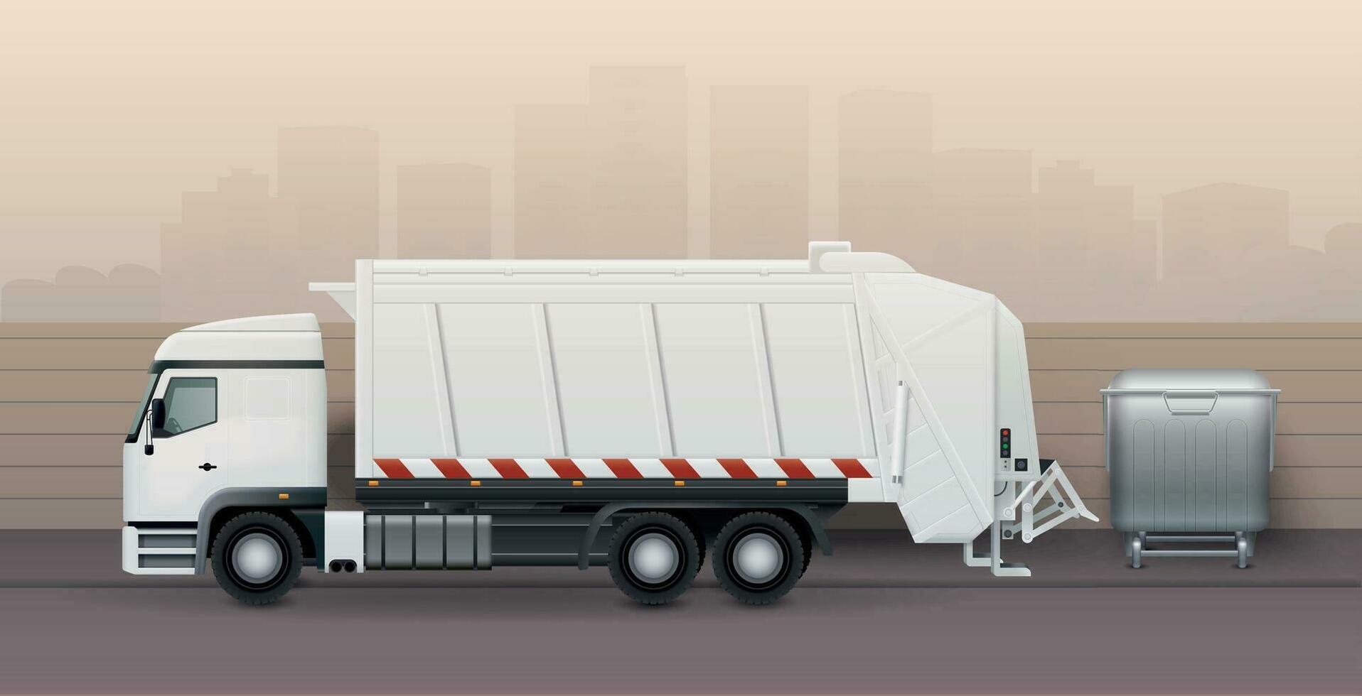 Garbage Truck Illustration vector