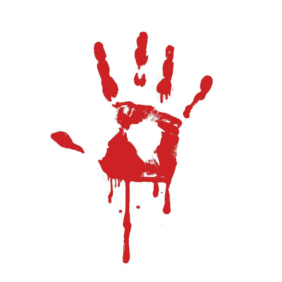 Bloody Hand Blot vector