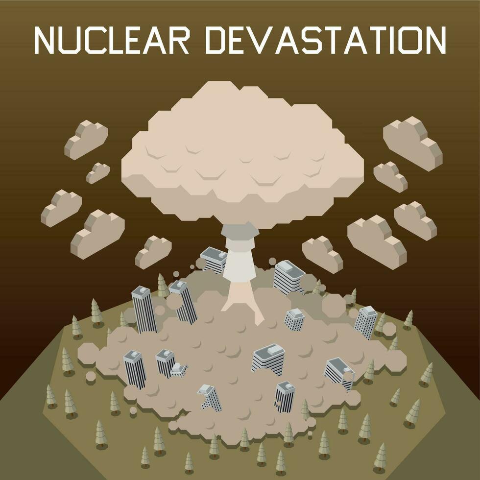Natural Disaster Isometric vector