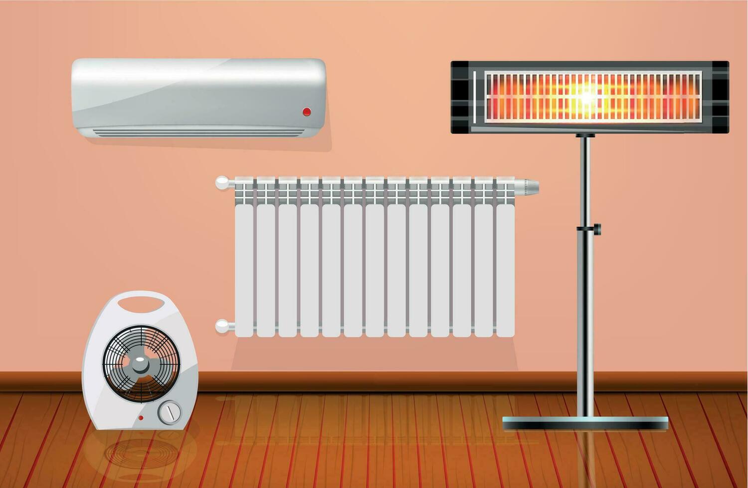 Heaters Flat Illustration vector