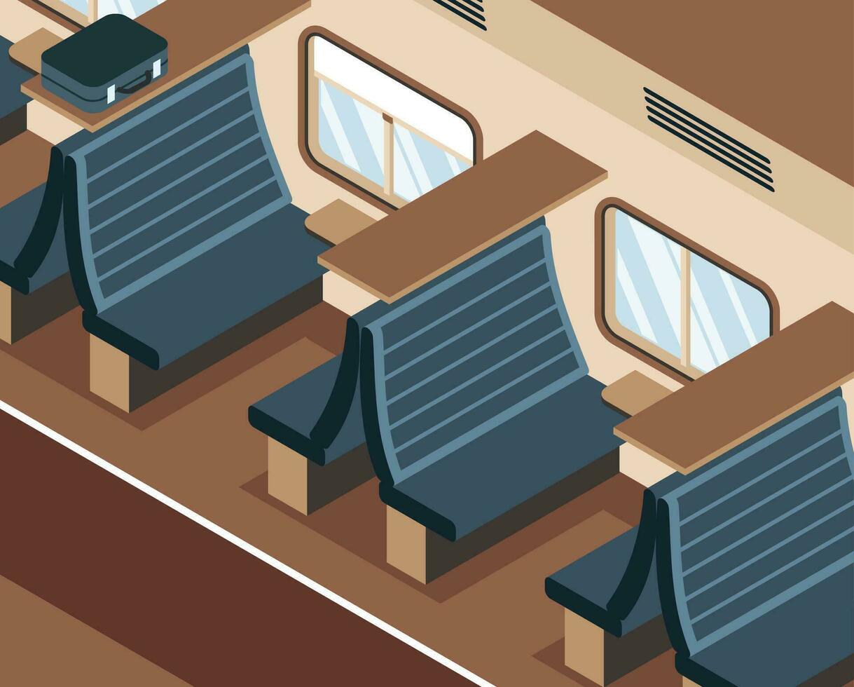 Isometric Train Wagon vector