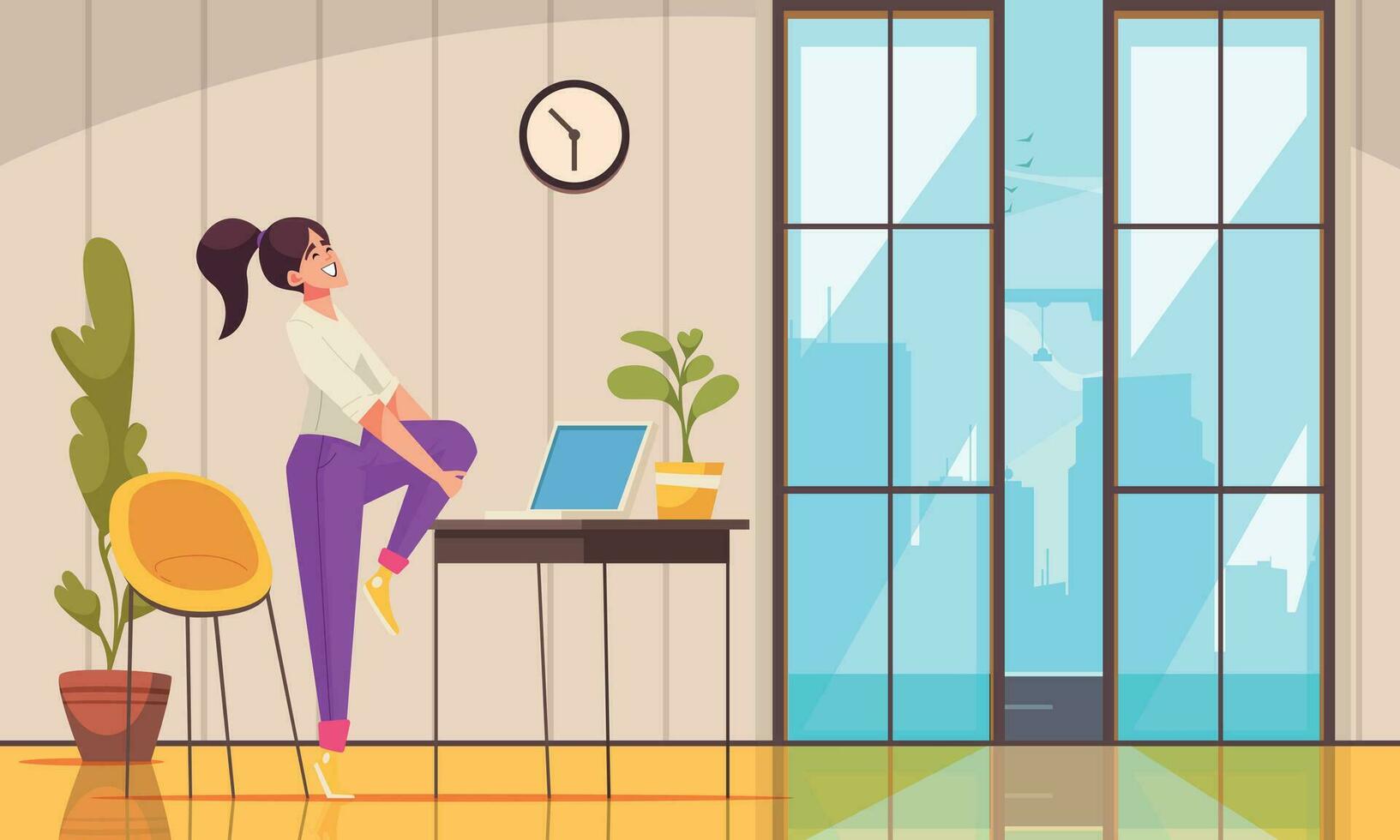 Workplace Stretches Poster vector