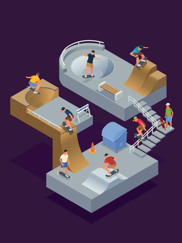 Skate Park Concept vector