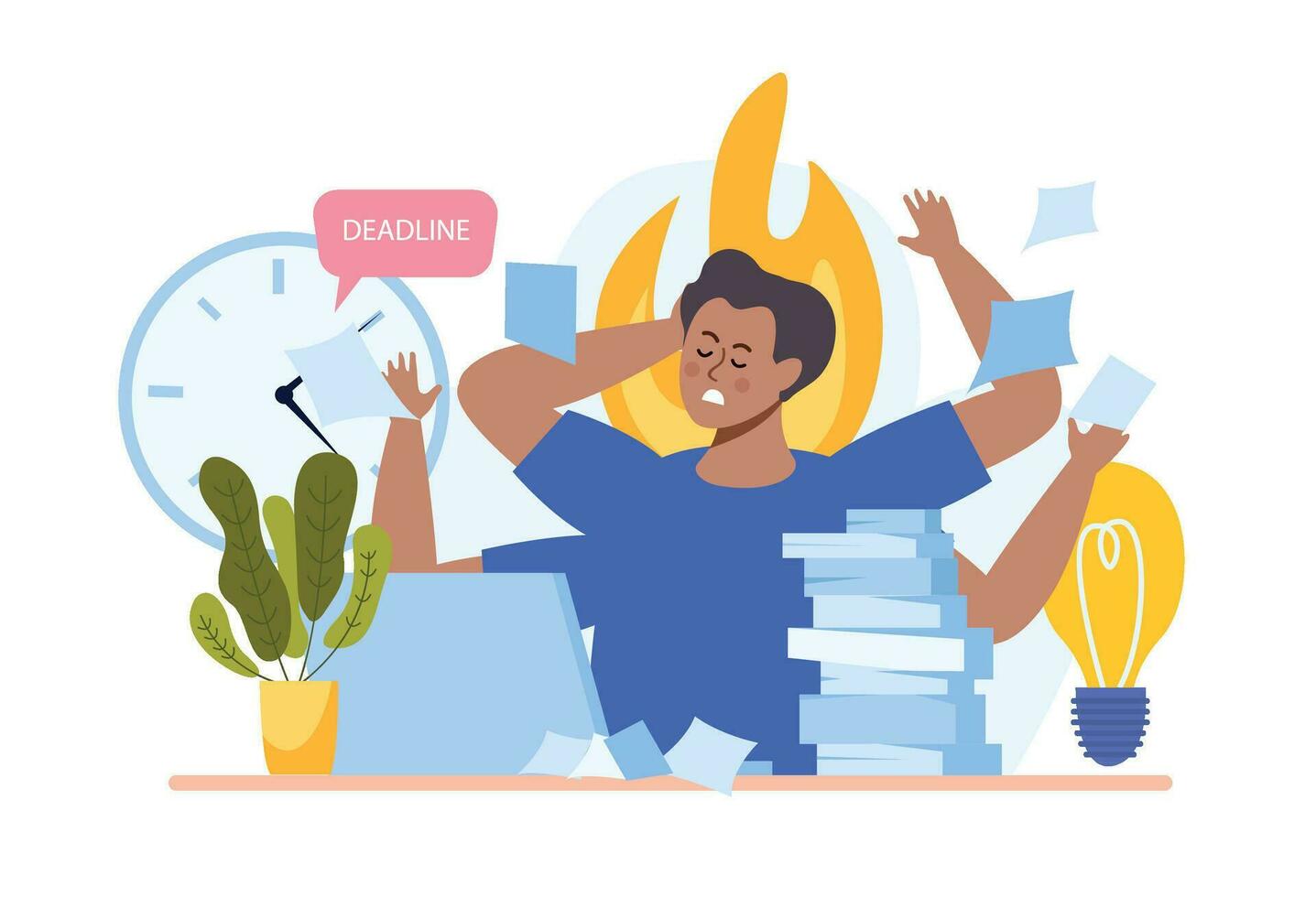 Deadline Fire Stress Composition vector