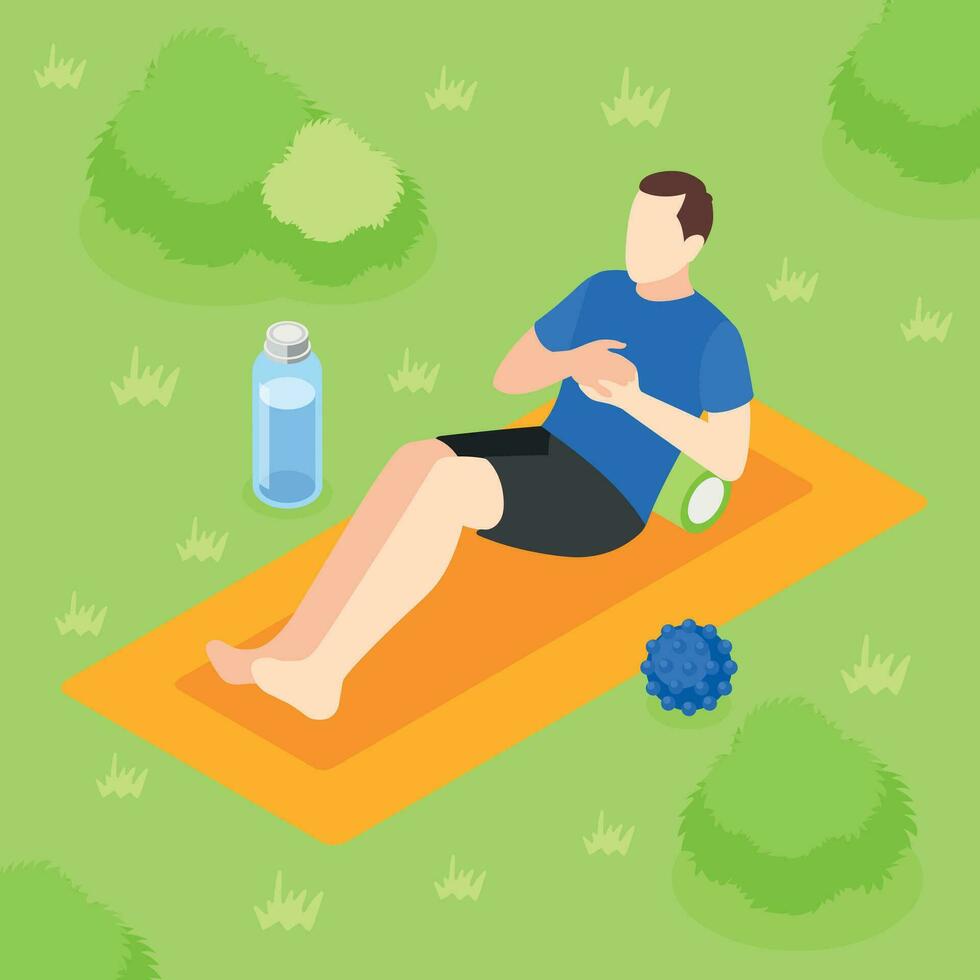 Myofascial Release Isometric vector