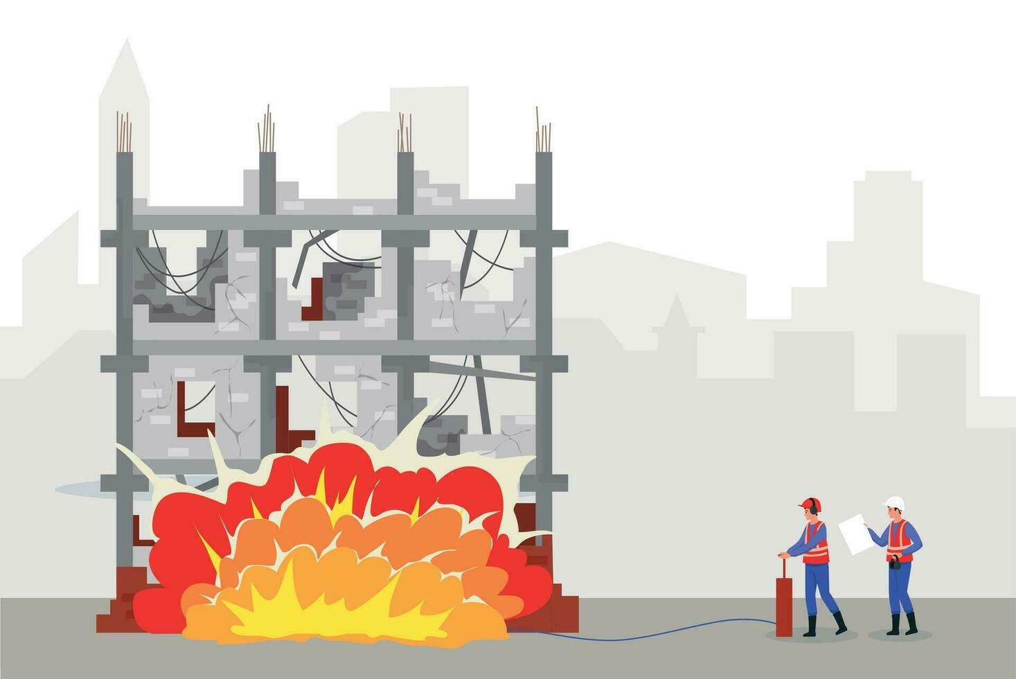 Conflagration Flat Composition vector