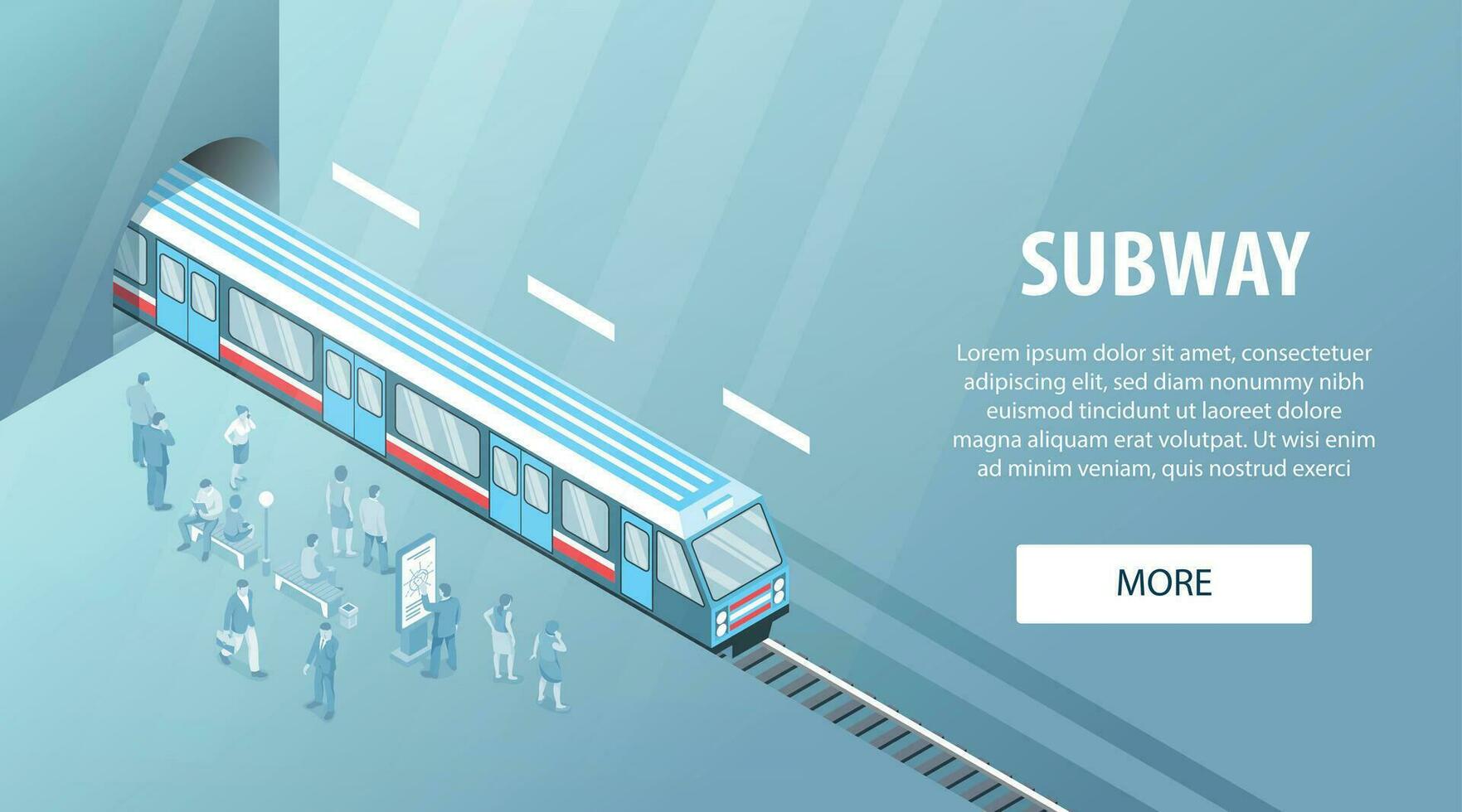 Isometric Subway Concept vector