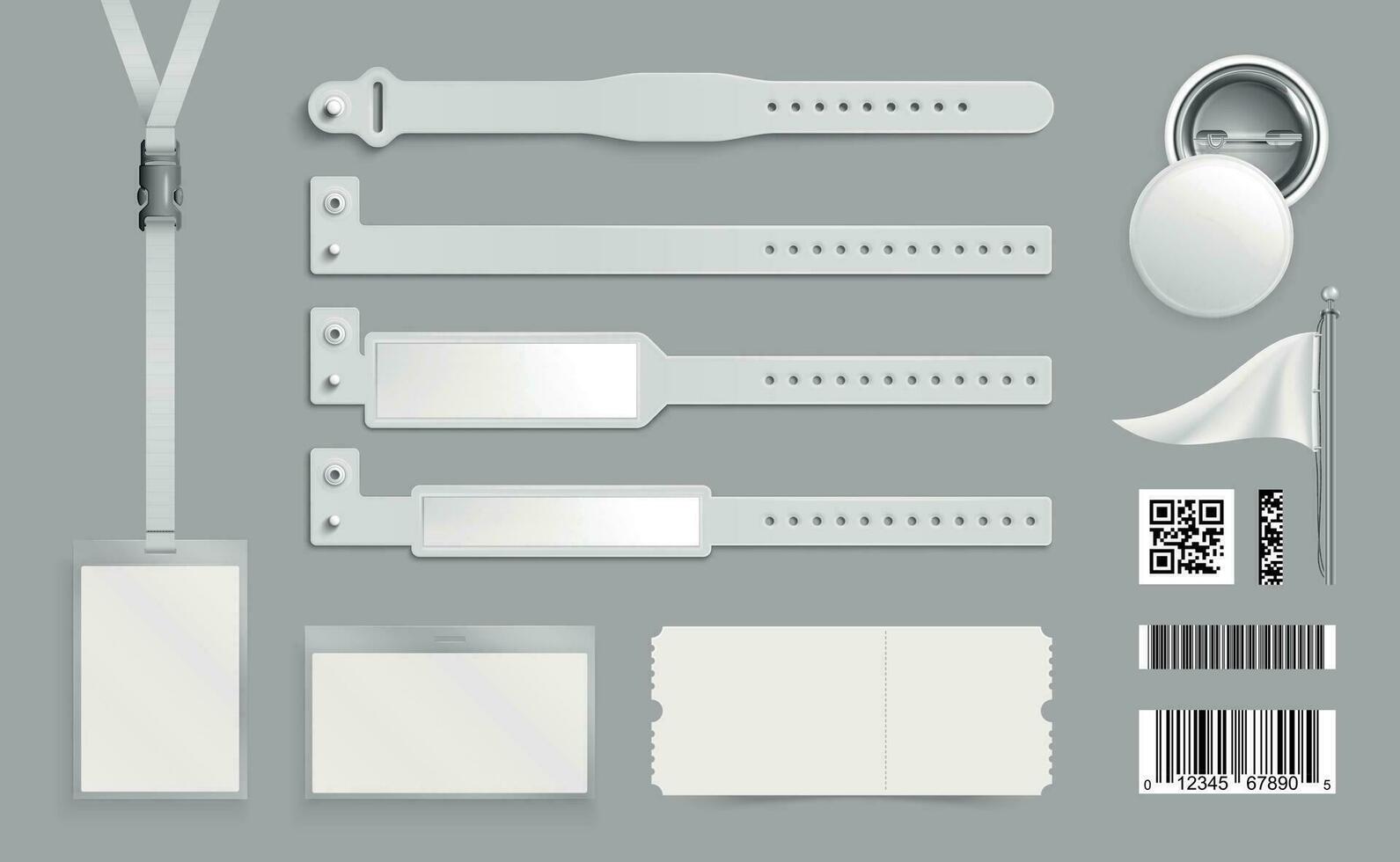 Plastic Entry Bracelets Set vector