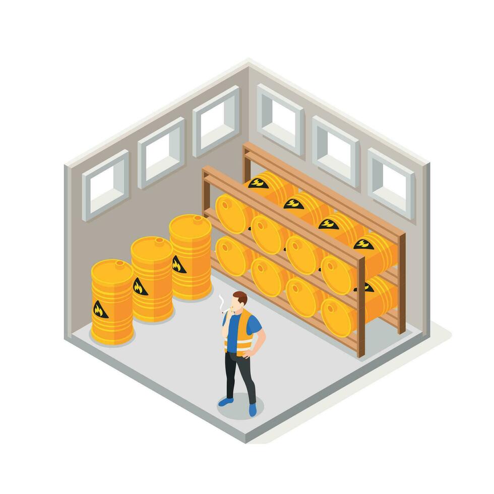 Safety Precaution at Workplace Concept vector