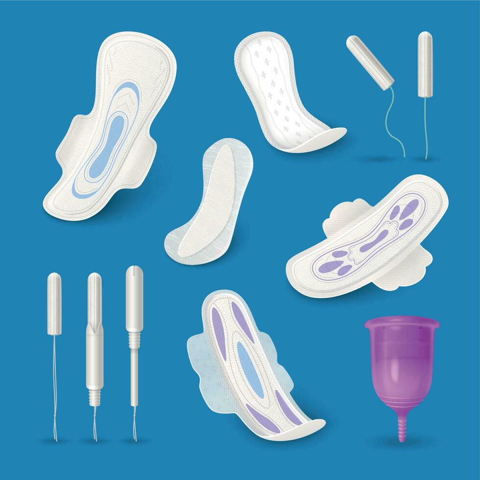 Feminine Hygiene Set vector