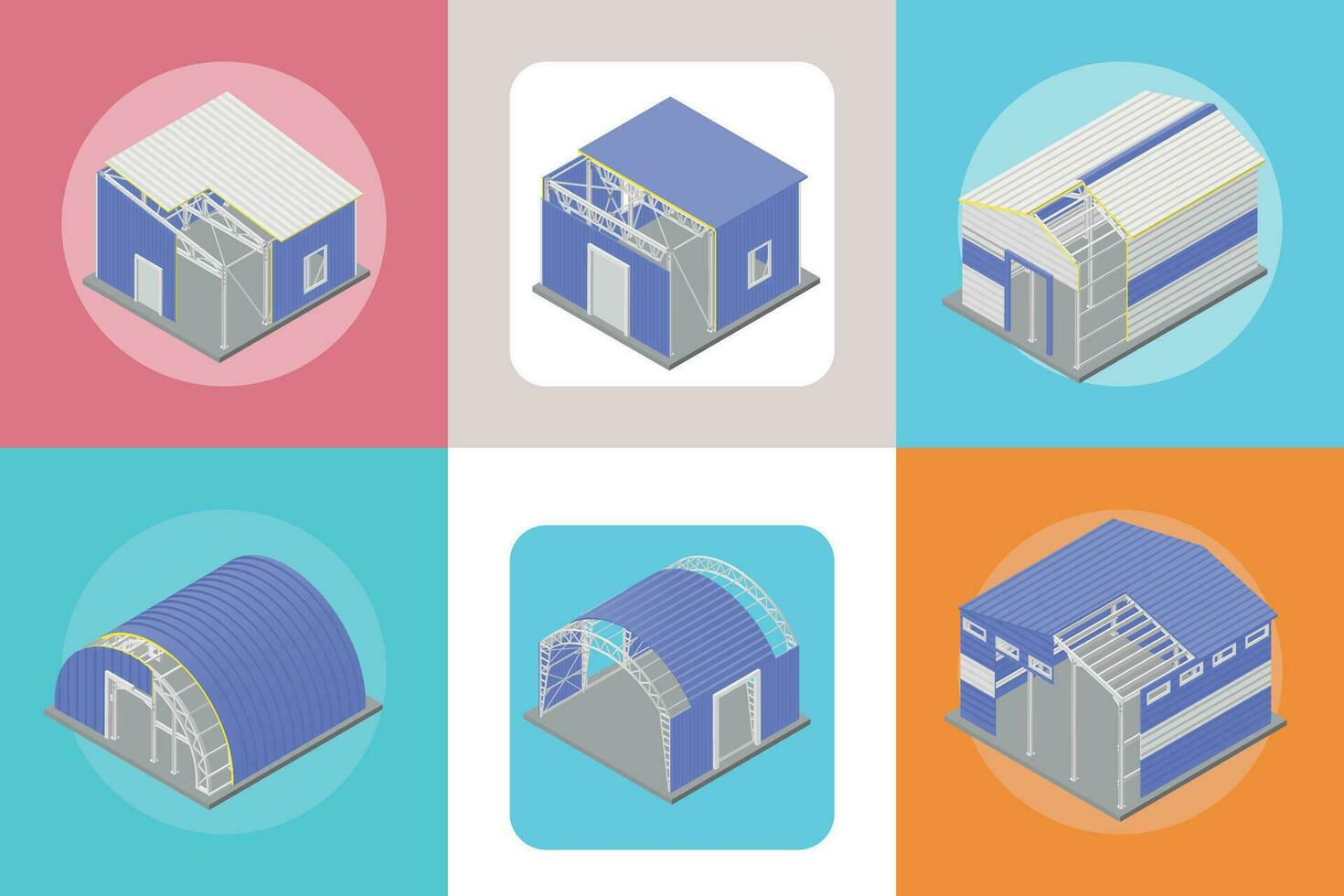 Metal Constructions Square Set vector
