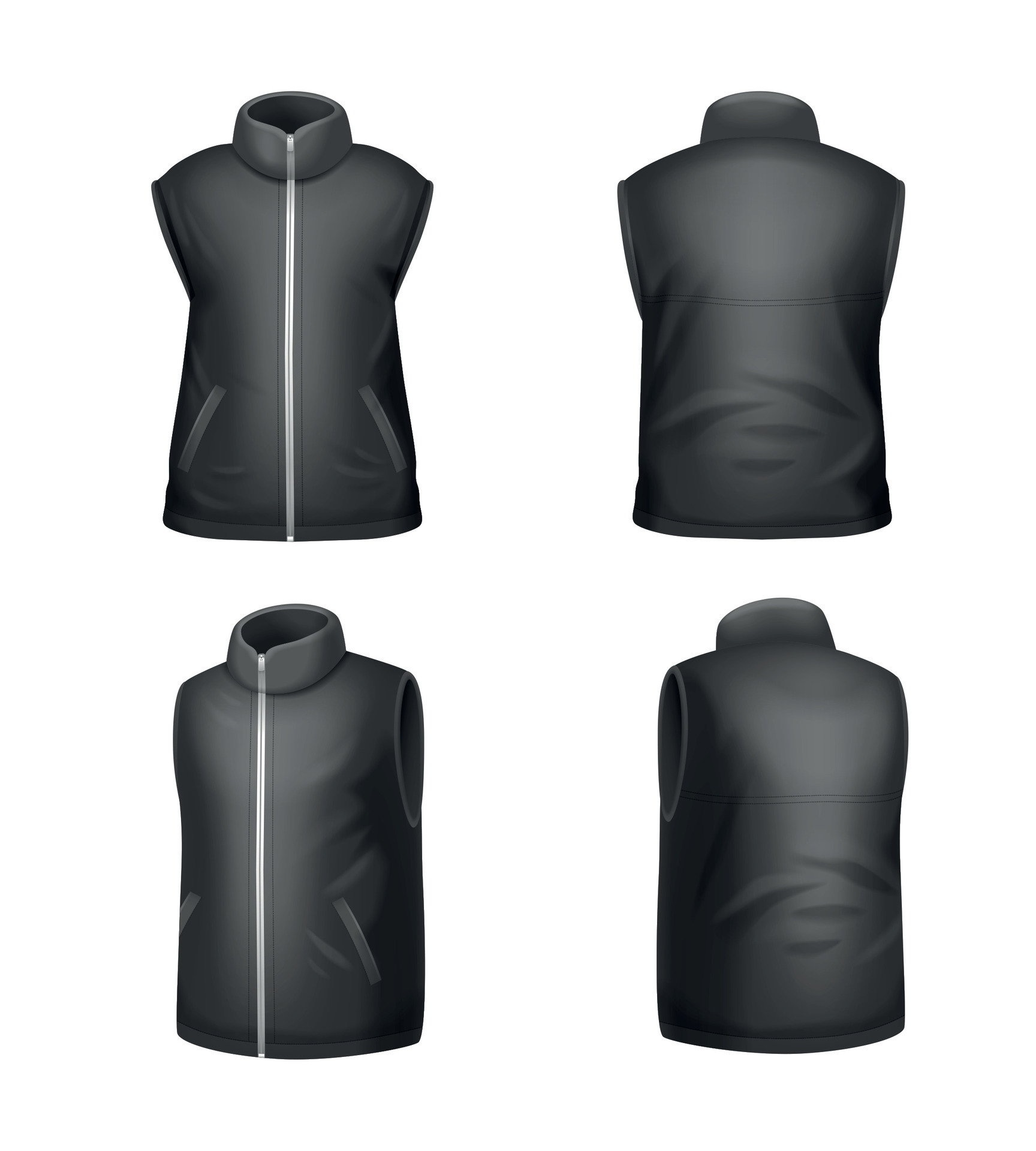 Sleeveless Jacket Set 24854201 Vector Art at Vecteezy