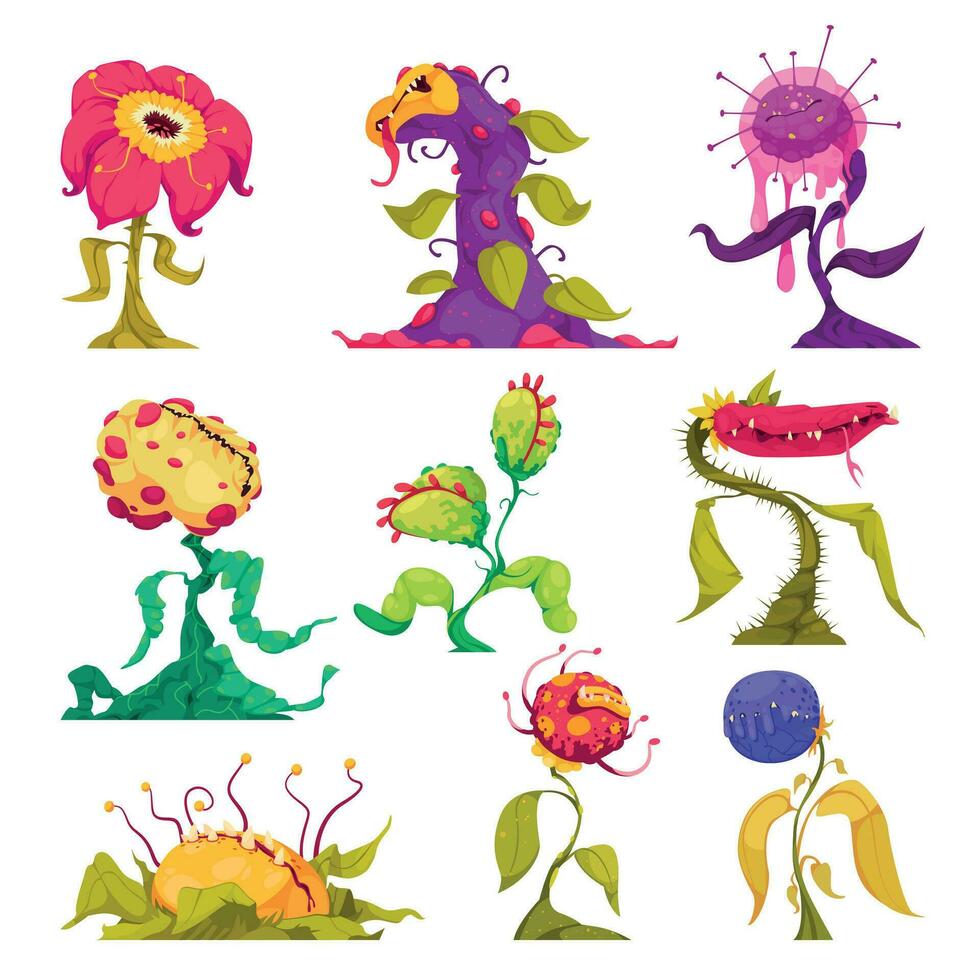 Carnivorous Plant Set vector