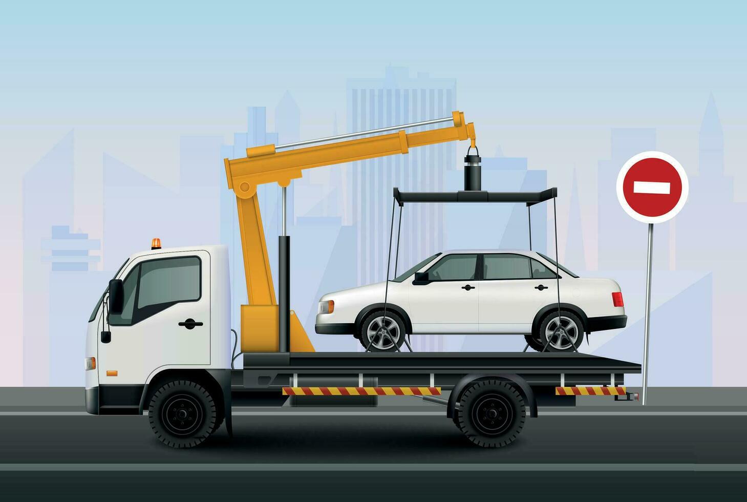 Tow Truck Background vector