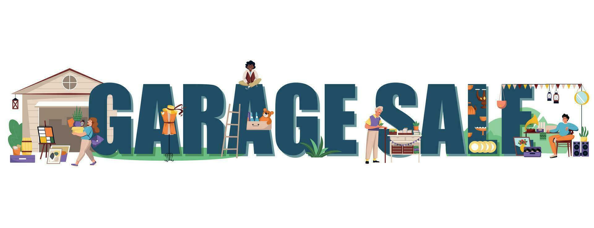 Garage Sale Concept vector