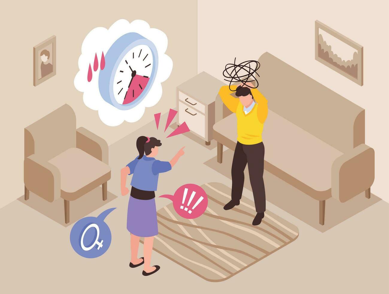 Menstrual Cycle Background vector