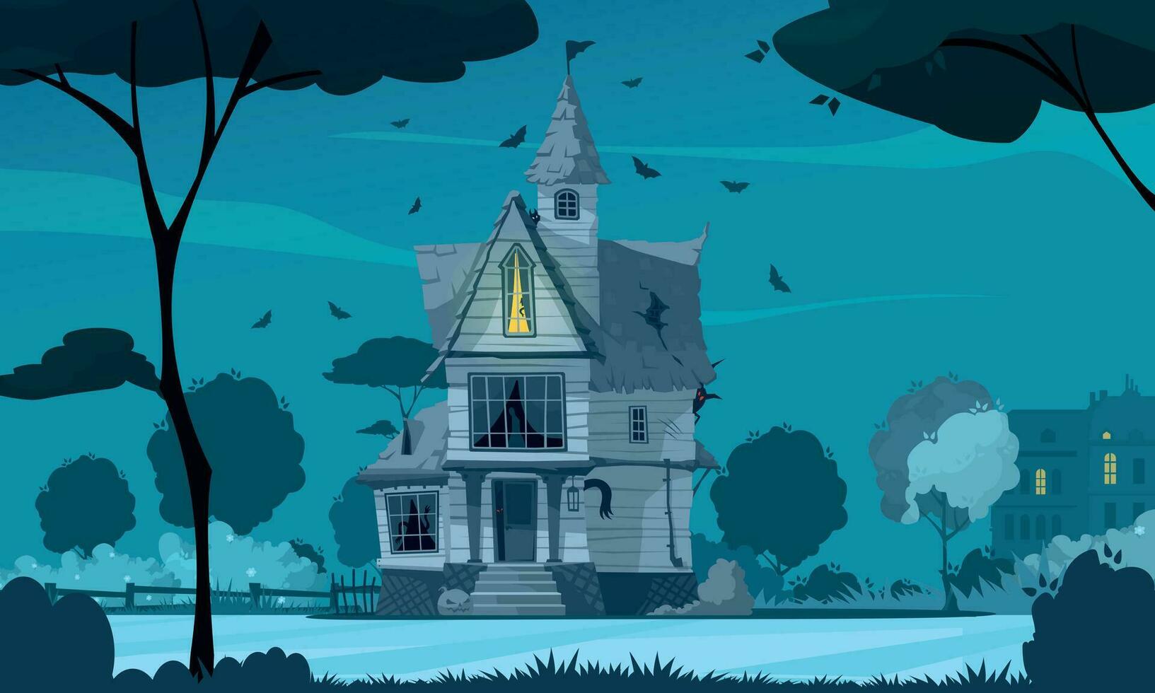 Scary House Poster vector