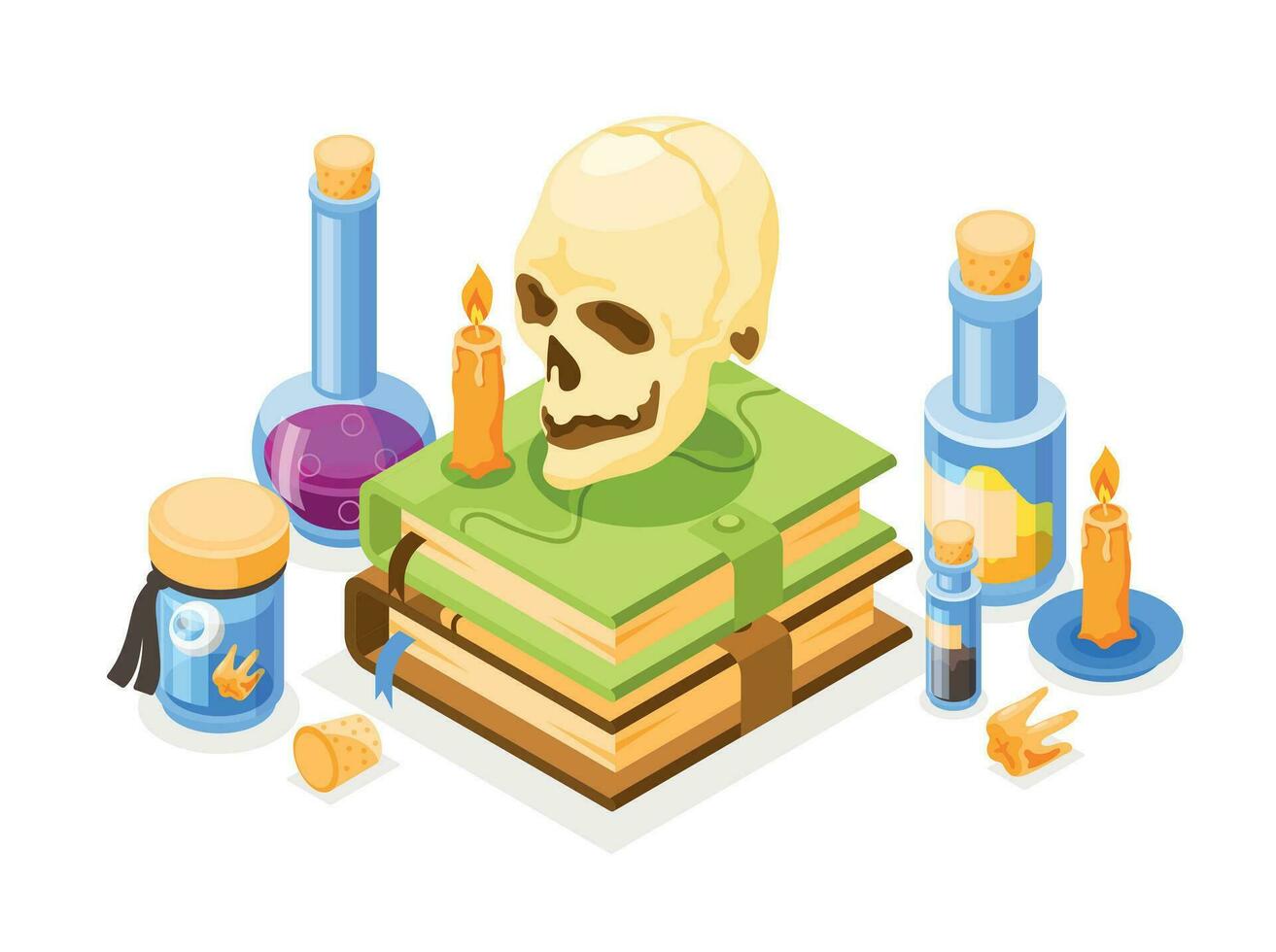 Alchemy Isometric Composition vector