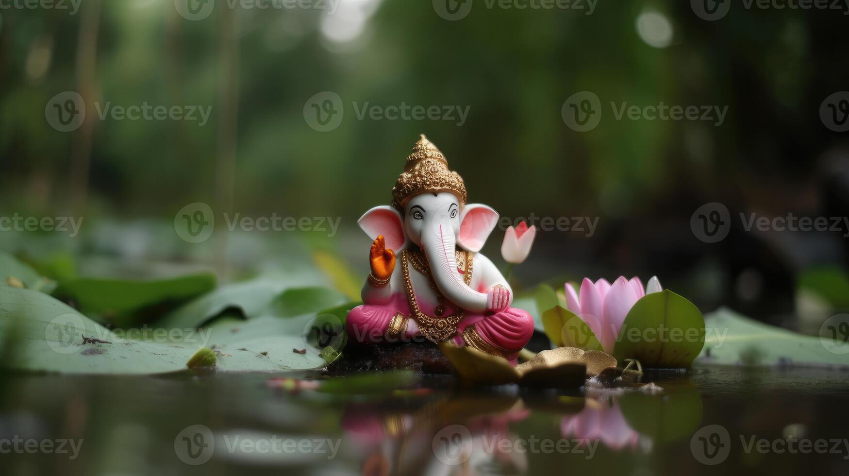 ganesha ilustración, ganesh chaturti, ganesha, ganesha, señor ganesha, señor Ganesha. ai generado foto