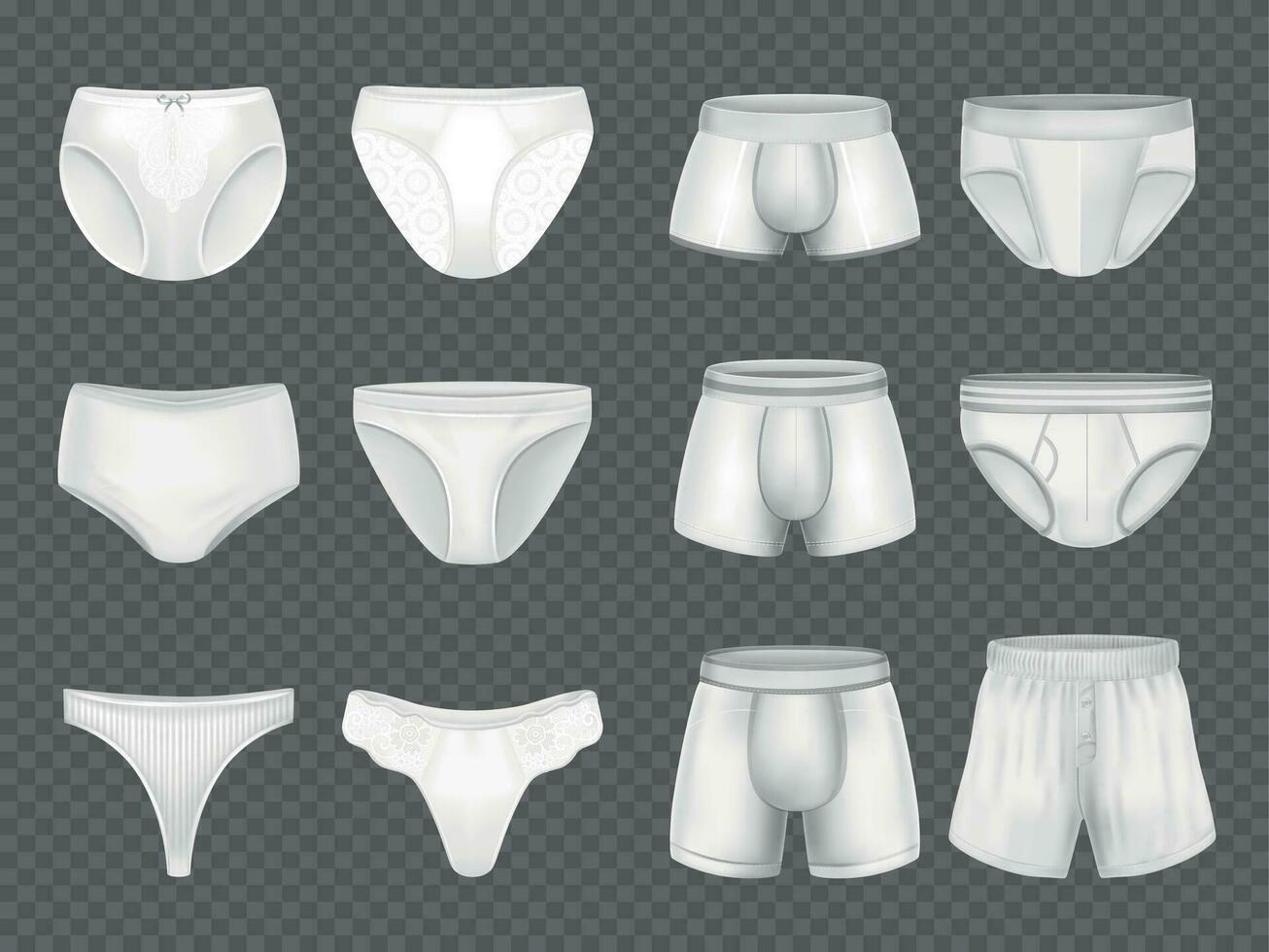 Realistic Underwear Set vector