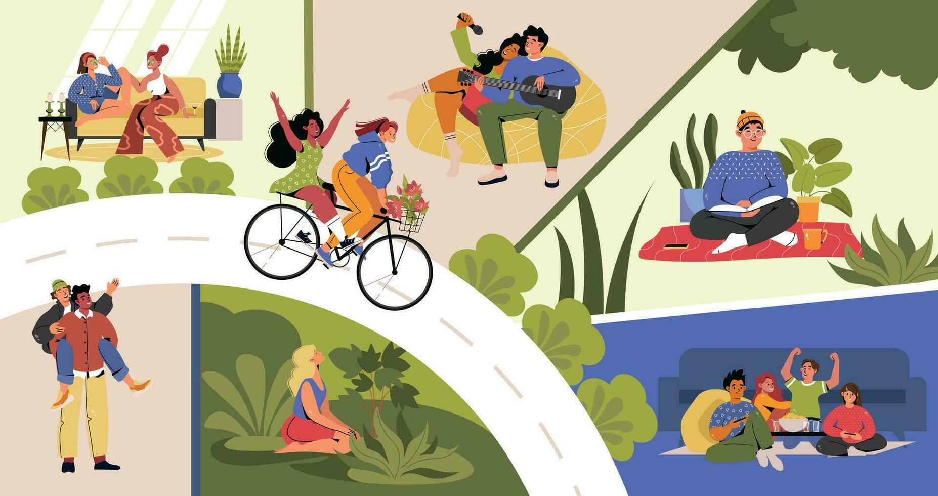 Positive Vibes Collage vector