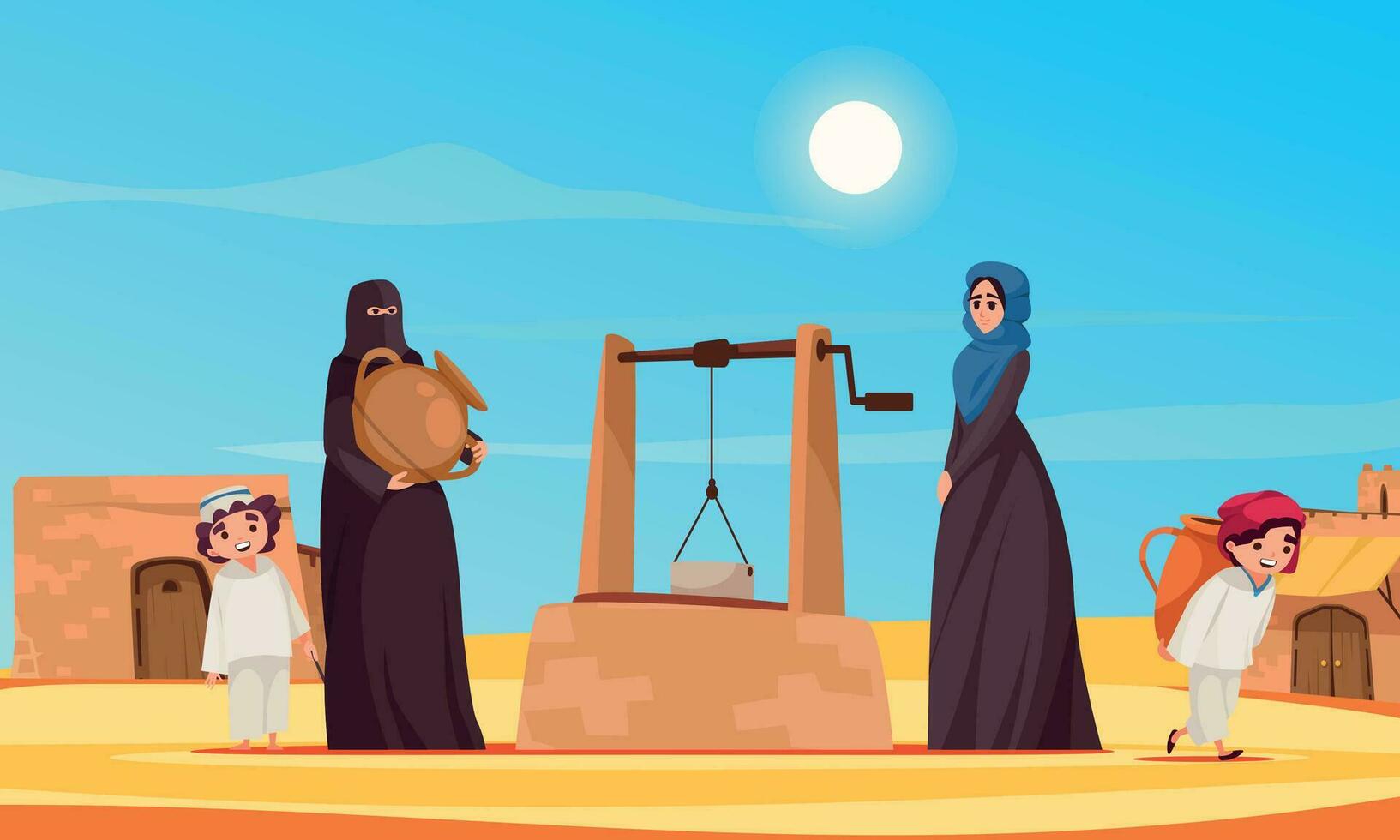 Desert Scene Cartoon vector