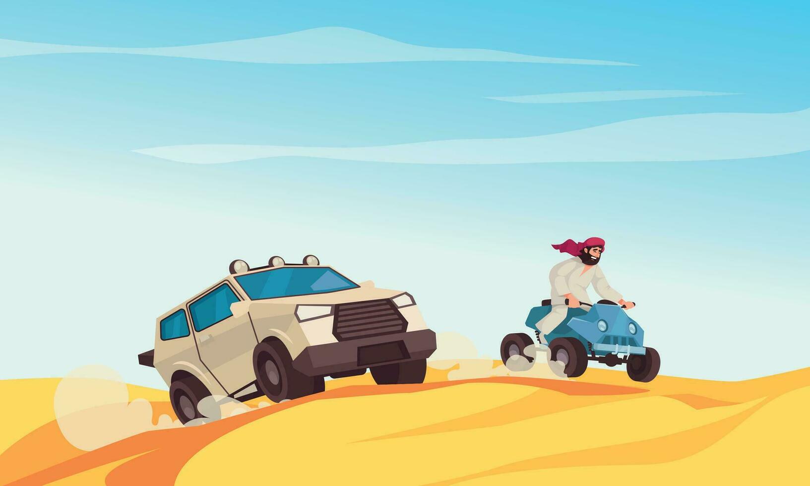 Desert Safari Cartoon vector