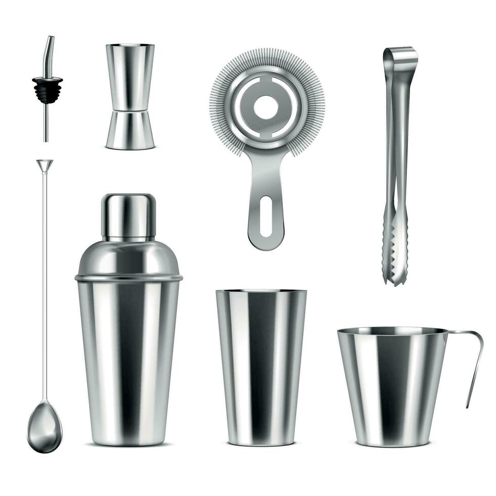 Bar Equipment Realistic Set 24854681 Vector Art at Vecteezy