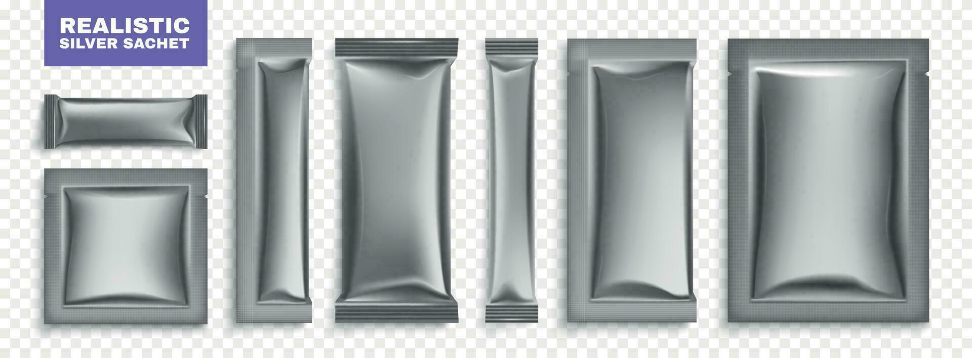 plata bolsita paquete conjunto vector