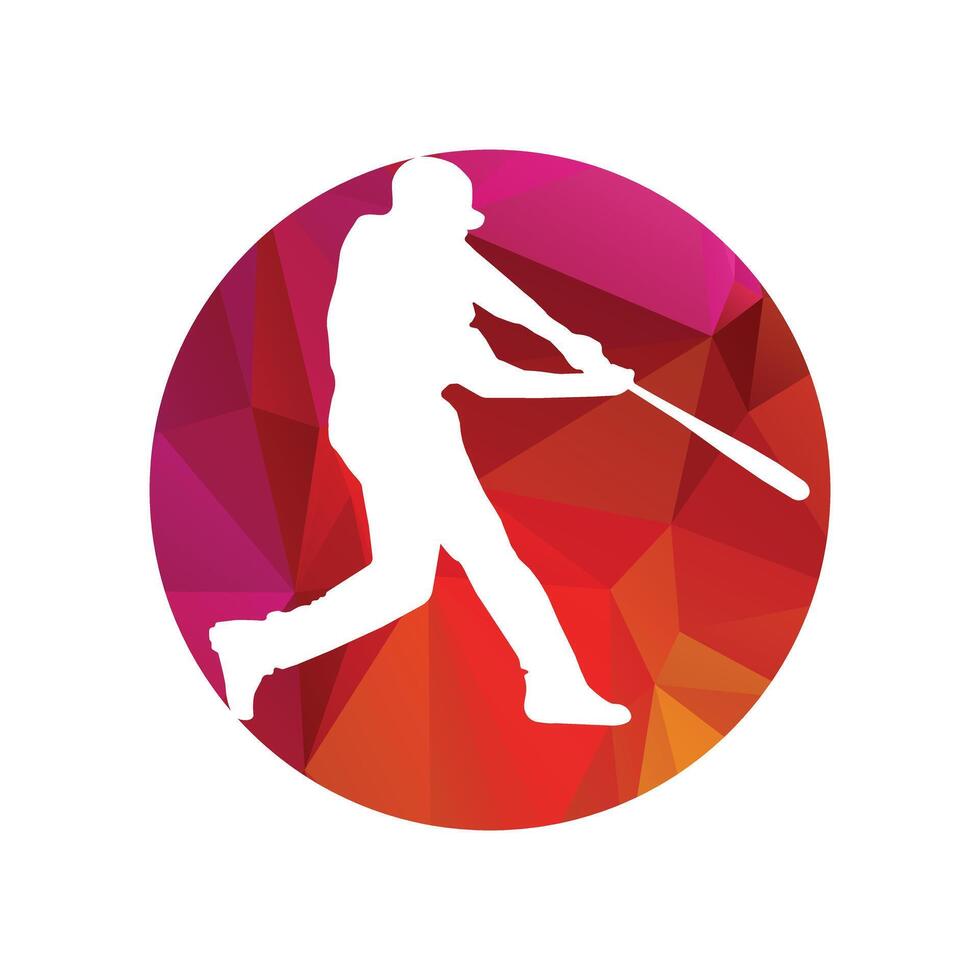 Baseball hitting a ball concept swinging a bat very fast vector illustration