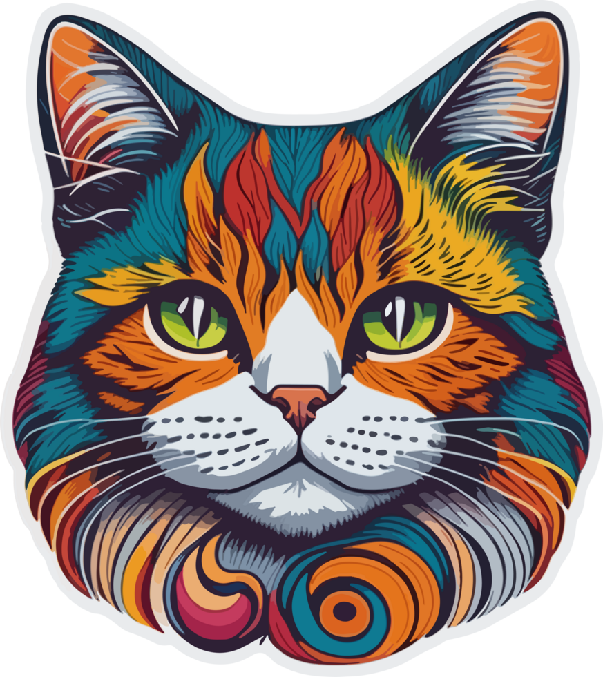 Illustration of Cate Face Sticker with png