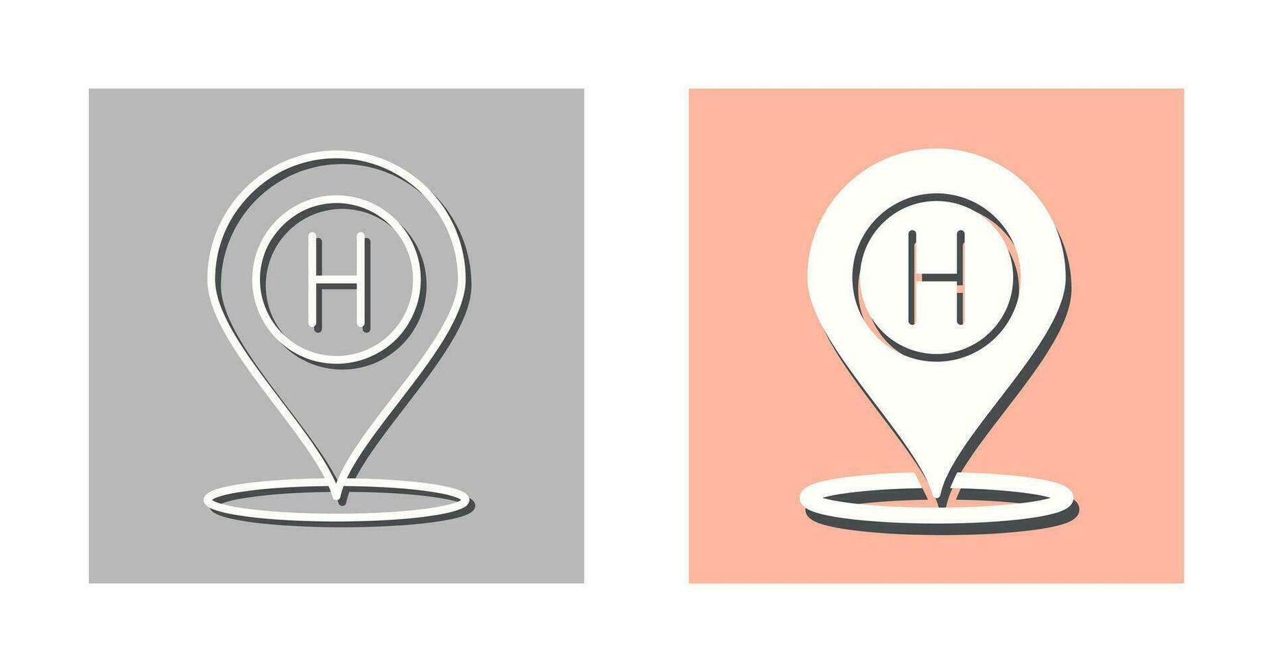 icono de vector de ubicación de hotel