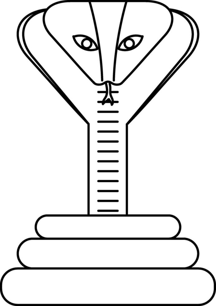 Snake icon in chinese zodiac in stroke style. vector