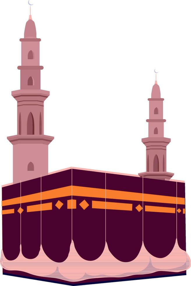 Illustration of a Kaaba Shareef. vector