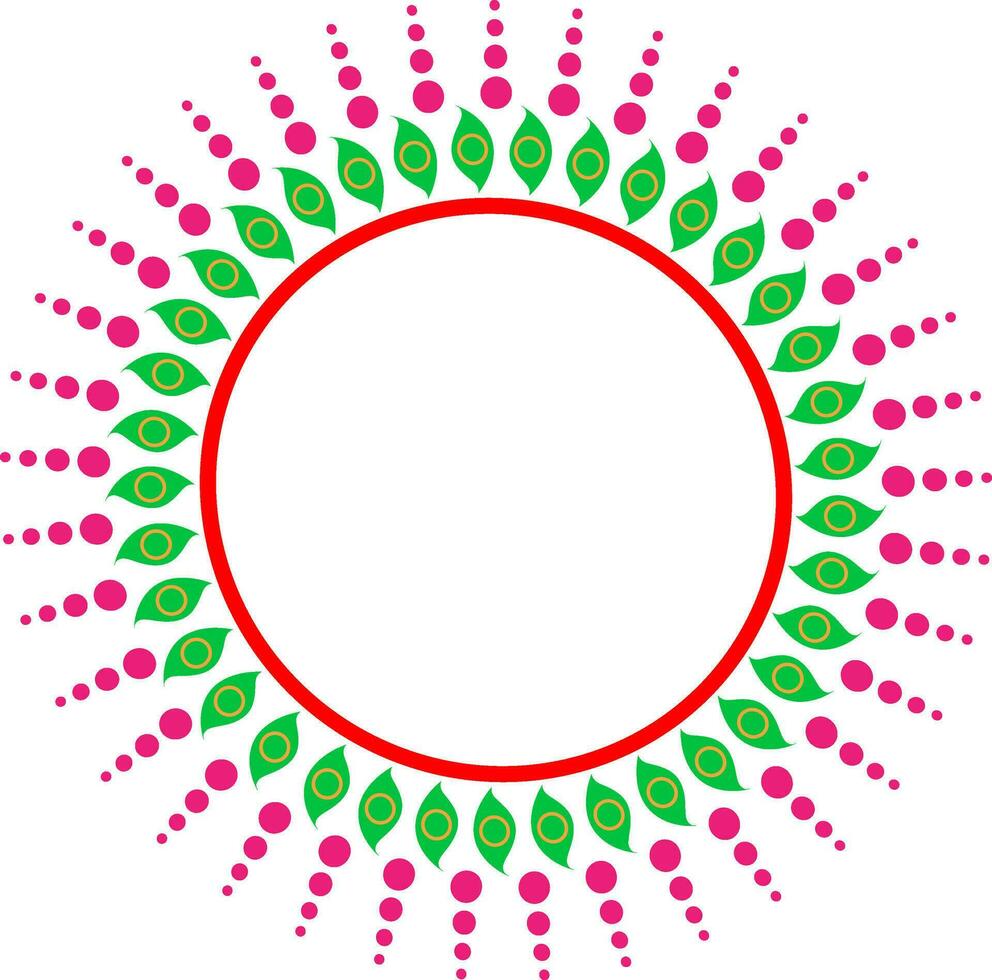 Circular design with three color in illustration. vector