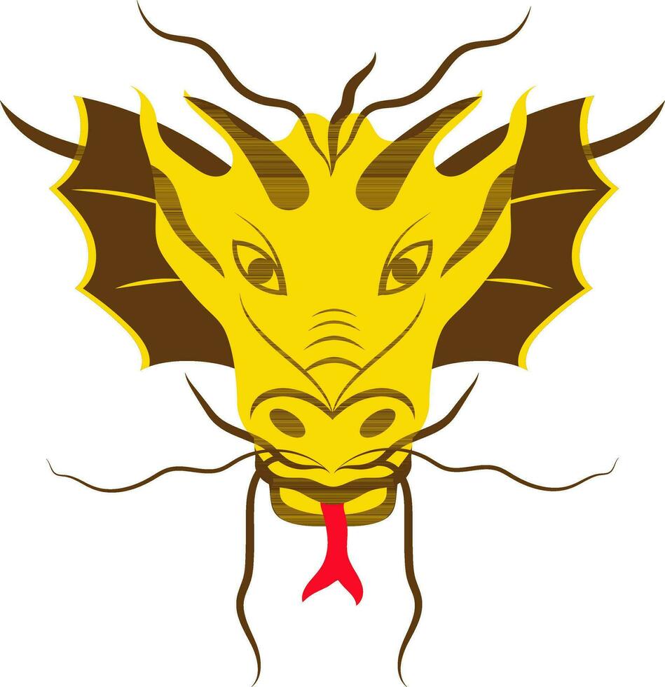 Animal of chinese zodian symbol in dragon face. vector