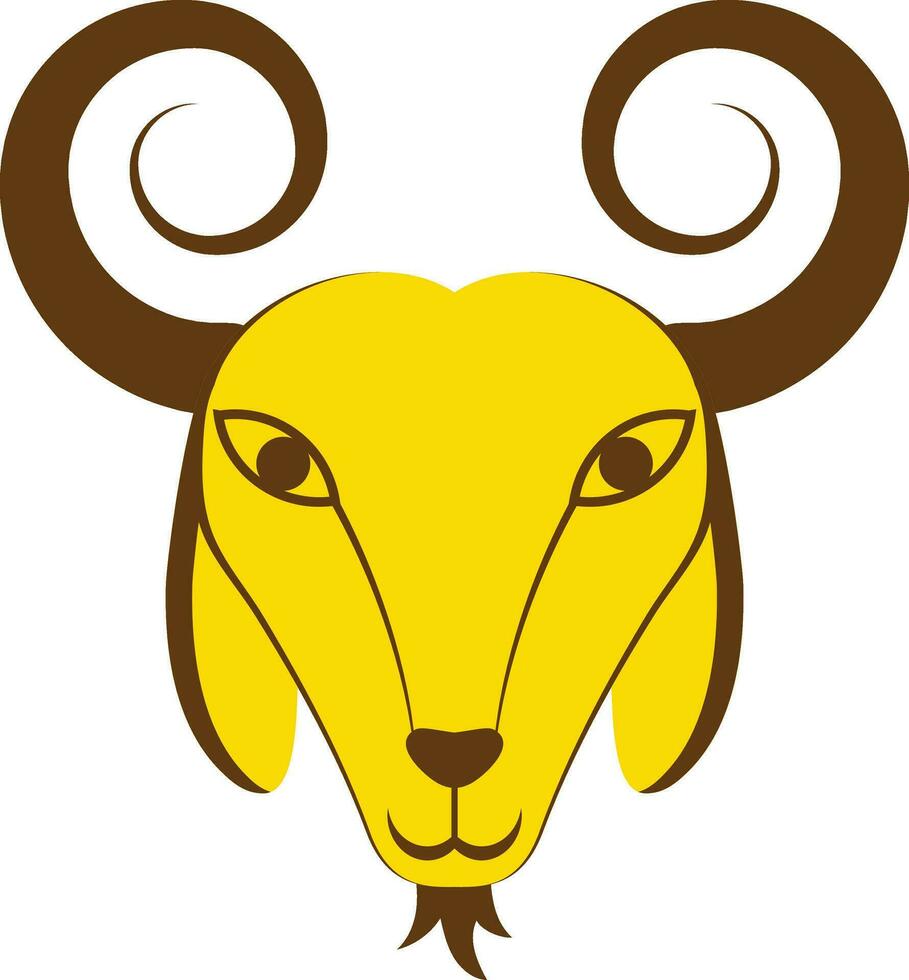 Animal face icon of chinese zodiac sign in isolated. vector