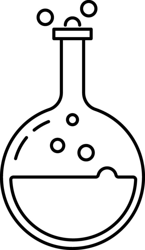 Flat illustration of chemistry flask. vector