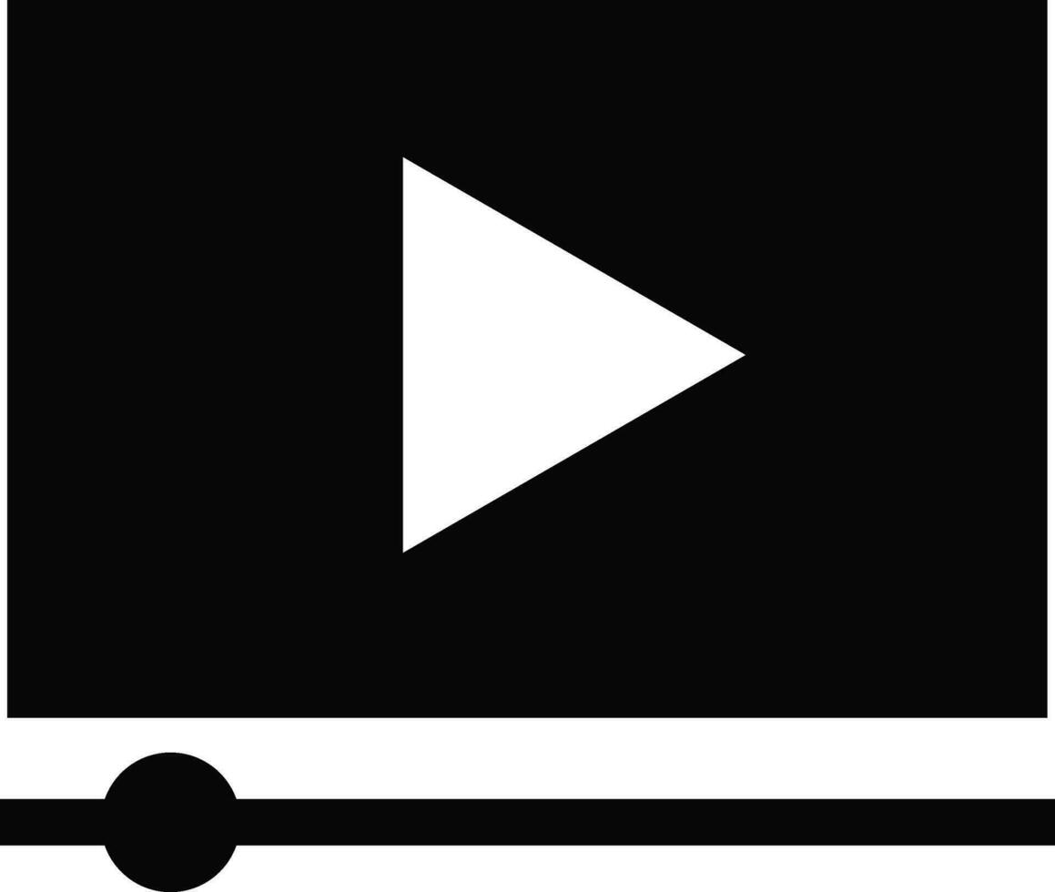 Video player icon in flat style. vector